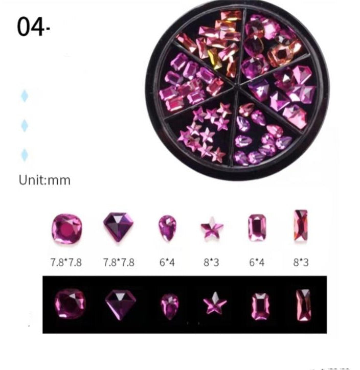 Flat Bottom Black Wheel Art Nail Decoration