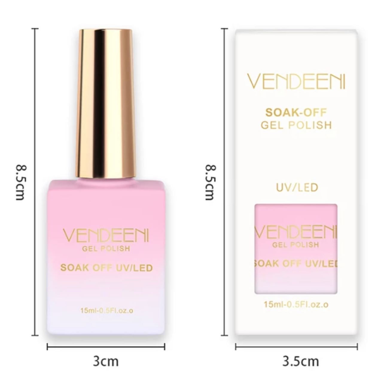 Vendeeni Gel Polish Set K10 + Free Colour Chart - 4 pcs set