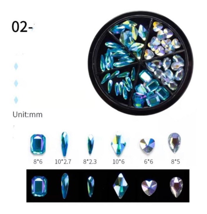 Flat Bottom Black Wheel Art Nail Decoration
