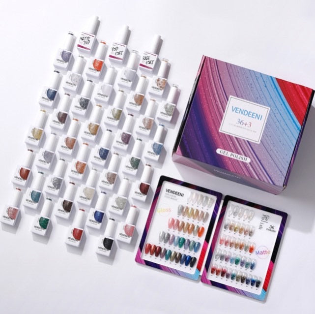 40 pcs Vendeeni UV Gel Polish Set + colour chart - 04